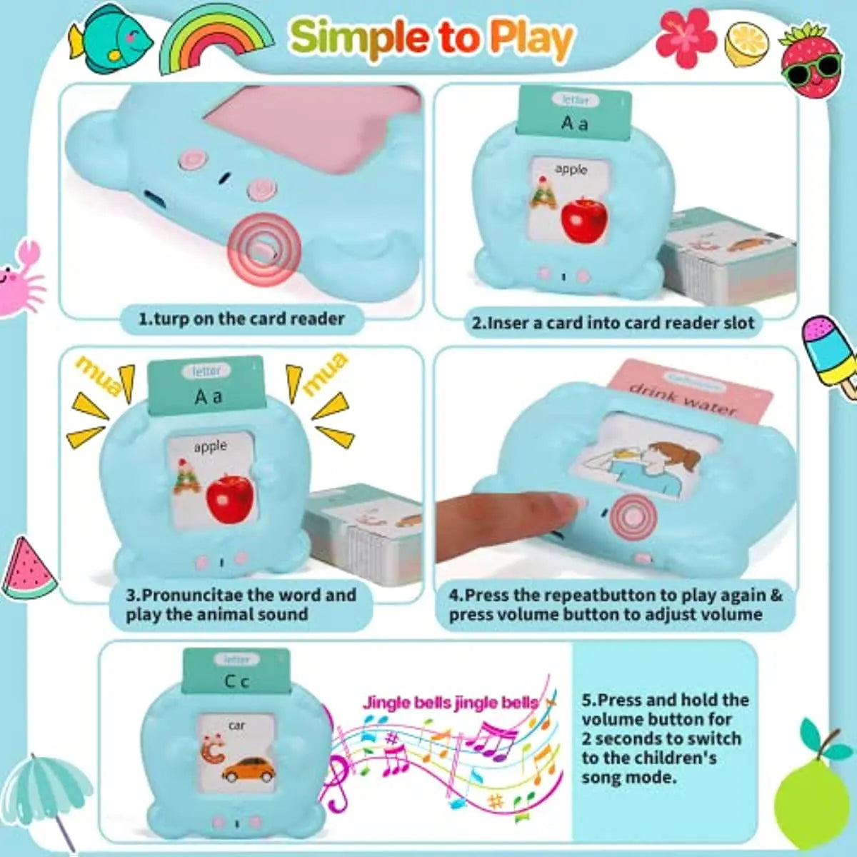 Talking Flash Cards Early Educational Toys.