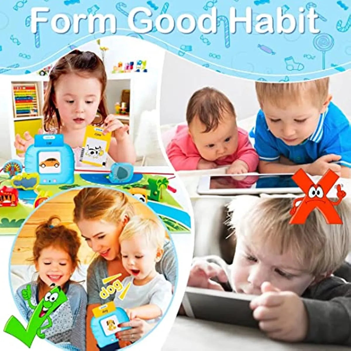 Talking Flash Cards Early Educational Toys.