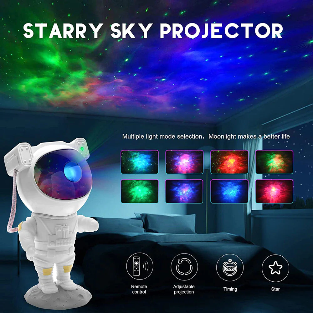 Astronaut Galaxy Star Projector – 17 Lighting Modes